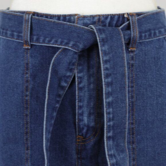 Billabong Women's Size 30 Blue Cotton Denim Belted Mini Skirt - Picture 4 of 11